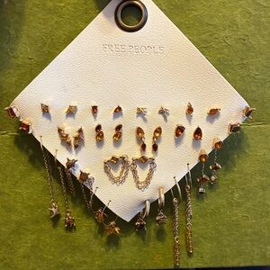 NWT Free People Earring Multi-pack Bundle - Amber, Turquoise & Silver